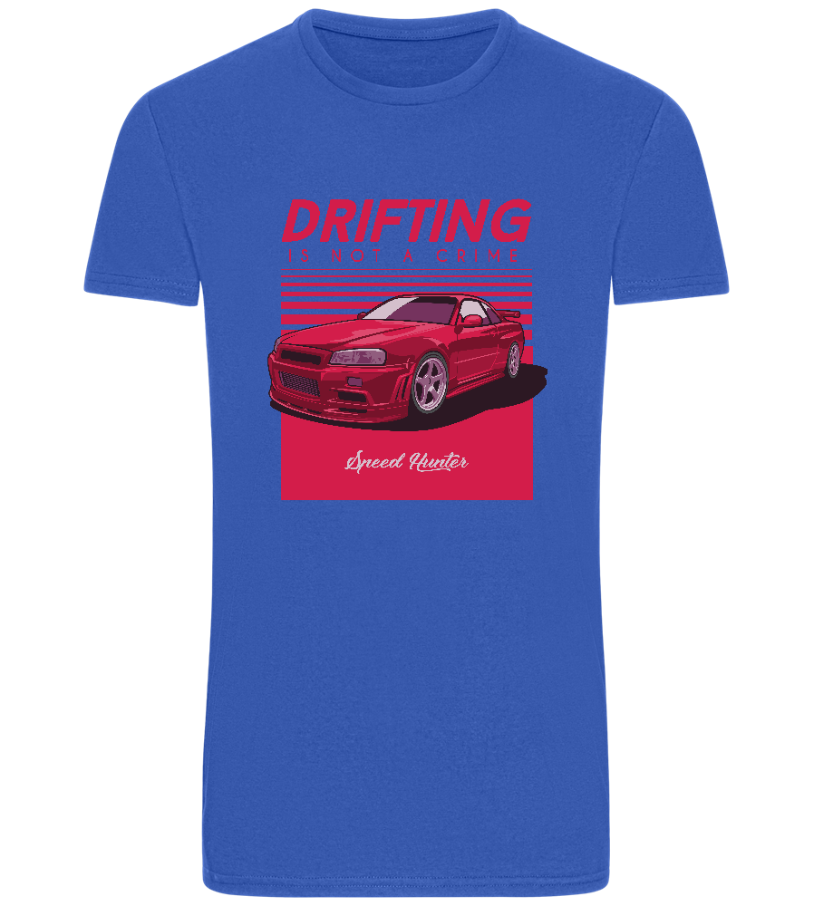 Drifting Not A Crime Design - Basic Unisex T-Shirt_ROYAL_front