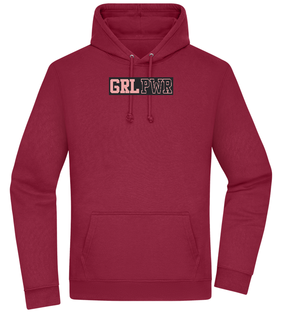 Girl Power 3 Design - Premium Essential Unisex Hoodie_BORDEAUX_front