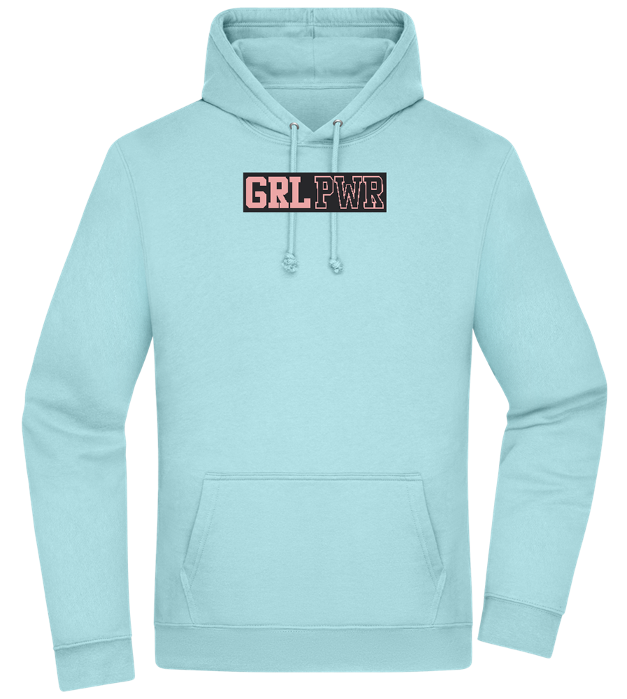 Girl Power 3 Design - Premium Essential Unisex Hoodie_POOL BLUE_front