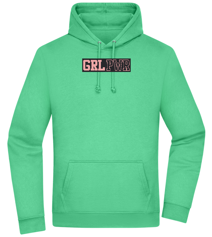 Girl Power 3 Design - Premium Essential Unisex Hoodie_SPRING GREEN_front