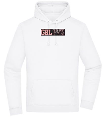 Girl Power 3 Design - Premium Essential Unisex Hoodie_WHITE_front