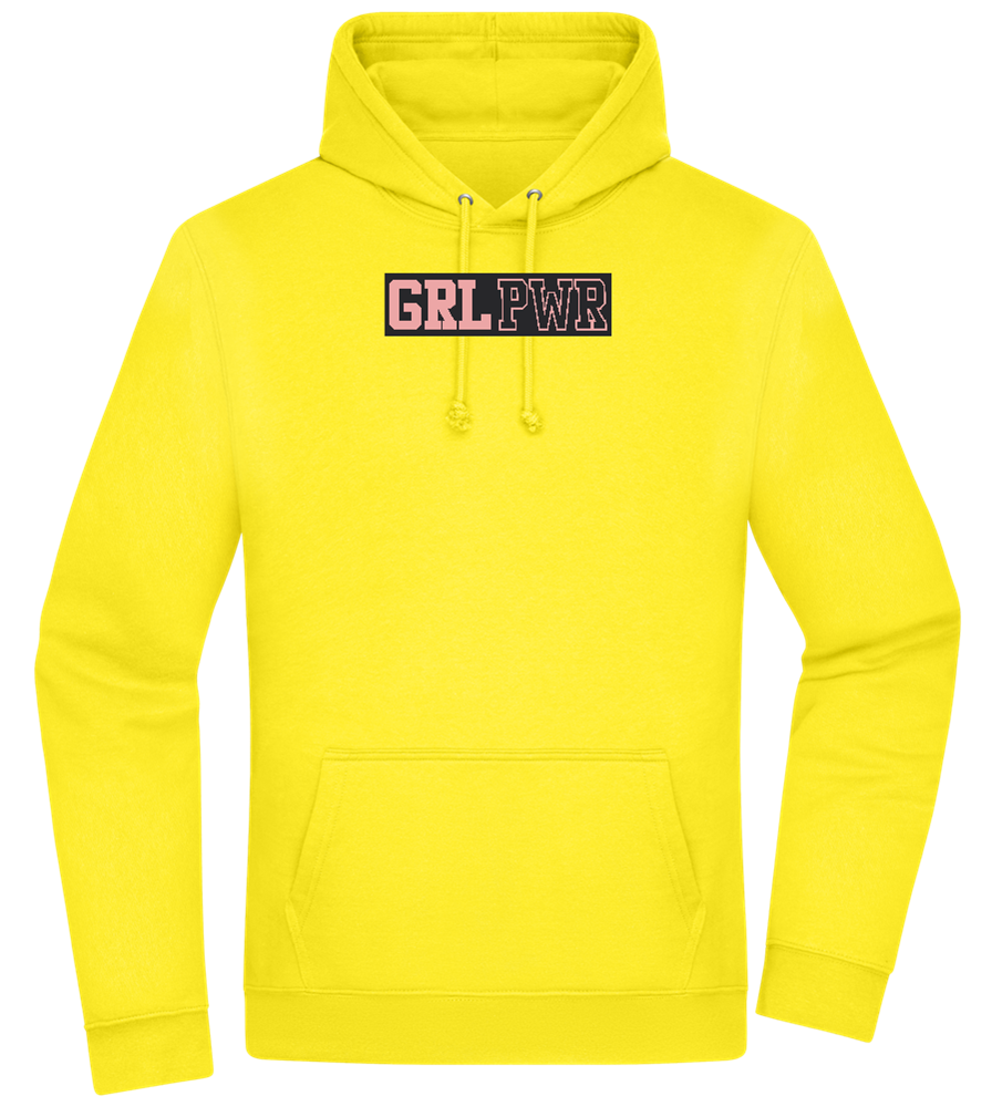 Girl Power 3 Design - Premium Essential Unisex Hoodie_YELLOW_front