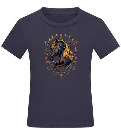 Abstract Horse Design - Comfort kids fitted t-shirt_FRENCH NAVY_front