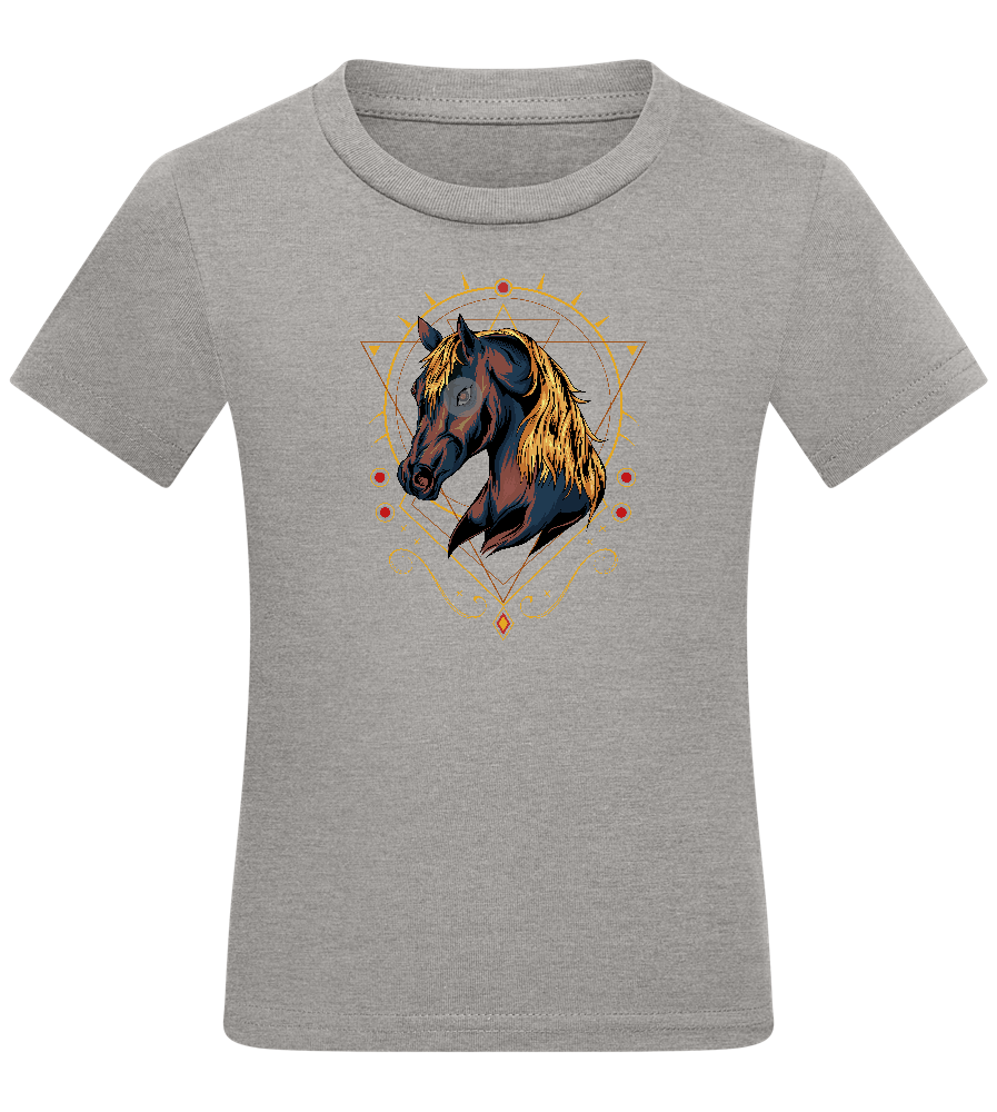 Abstract Horse Design - Comfort kids fitted t-shirt_ORION GREY_front