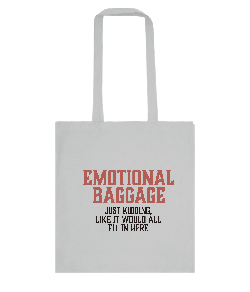 Emotional Baggage JK Design - Basic colored cotton shopping bag_GREY_front