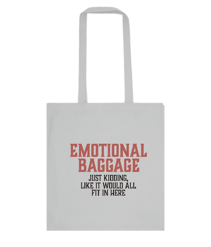 Emotional Baggage JK Design - Basic colored cotton shopping bag_GREY_front