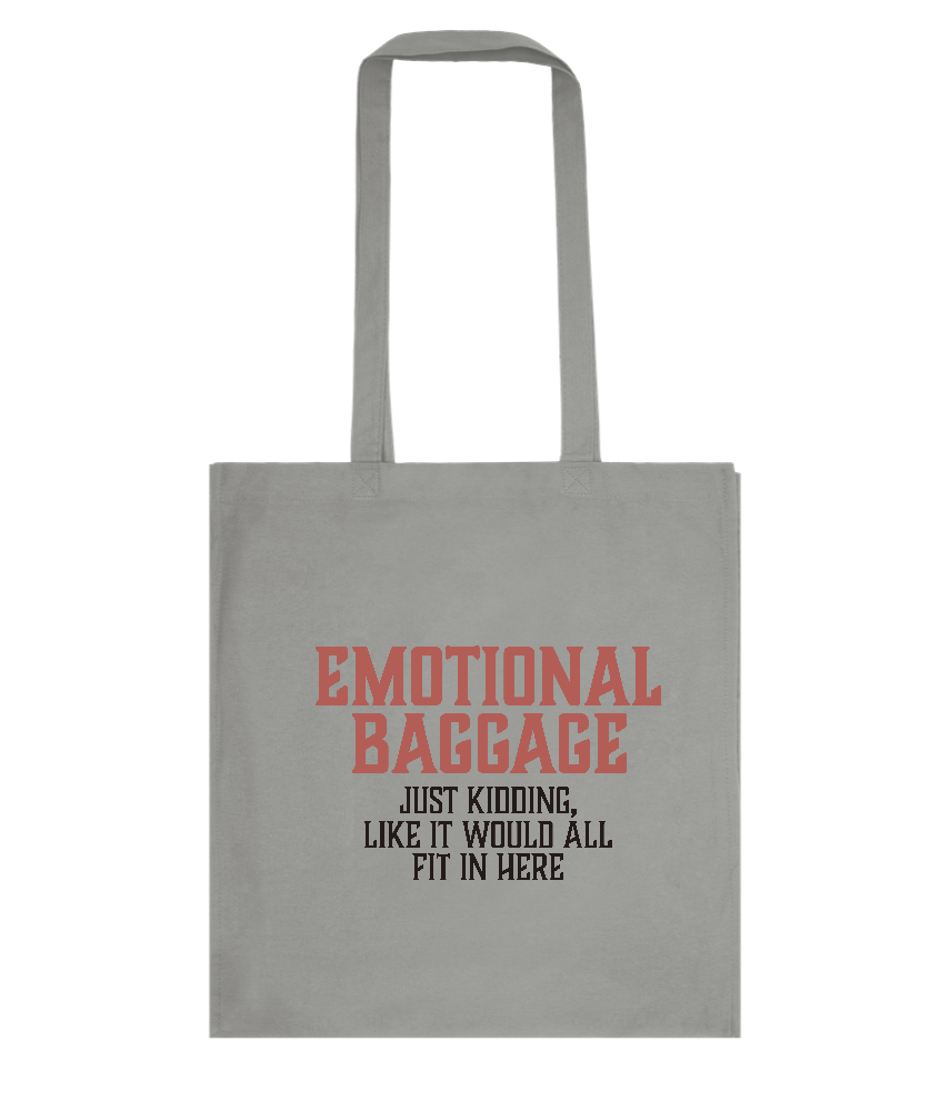 Emotional Baggage JK Design - Basic colored cotton shopping bag_STONE GREY_front