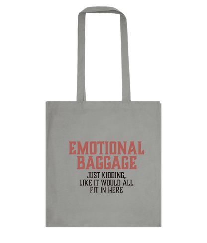 Emotional Baggage JK Design - Basic colored cotton shopping bag_STONE GREY_front