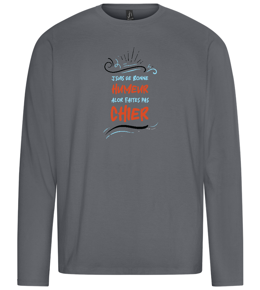 Good Mood Design - Premium men's long sleeve t-shirt_MOUSE GREY_front