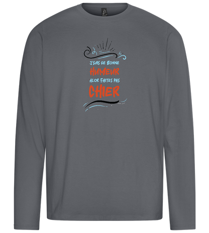 Good Mood Design - Premium men's long sleeve t-shirt_MOUSE GREY_front