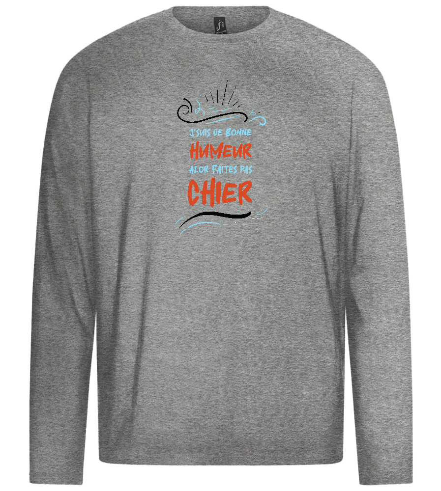 Good Mood Design - Premium men's long sleeve t-shirt_ORION GREY_front