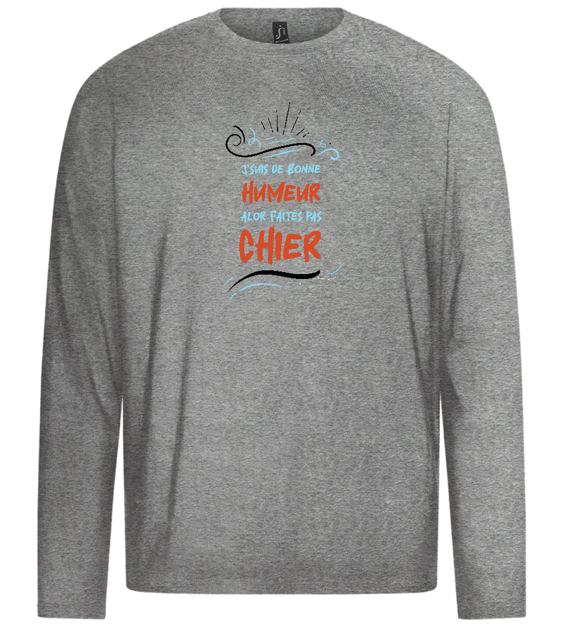 Good Mood Design - Premium men's long sleeve t-shirt_ORION GREY_front