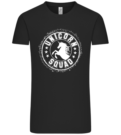 Unicorn Squad Logo Design - Comfort Unisex T-Shirt_DEEP BLACK_front