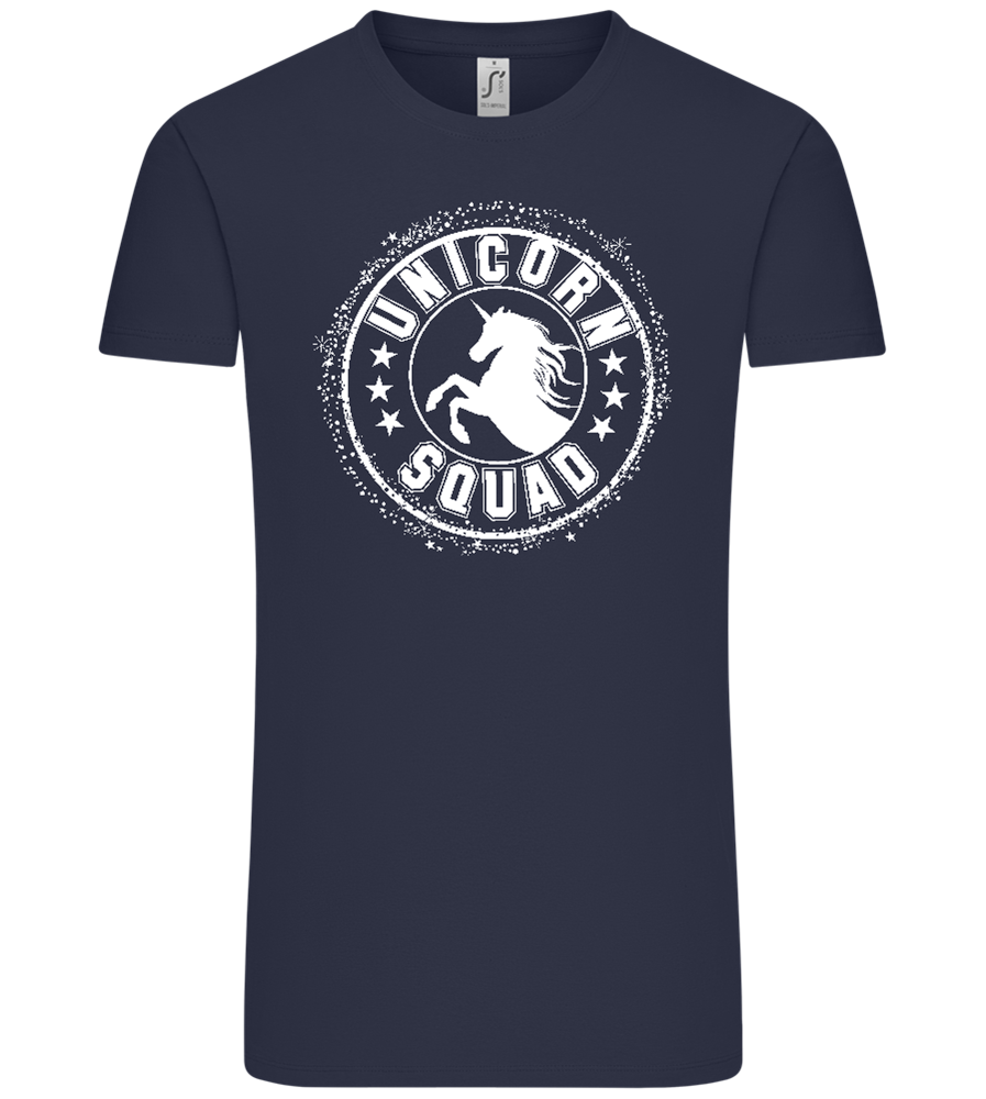 Unicorn Squad Logo Design - Comfort Unisex T-Shirt_FRENCH NAVY_front