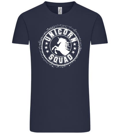 Unicorn Squad Logo Design - Comfort Unisex T-Shirt_FRENCH NAVY_front