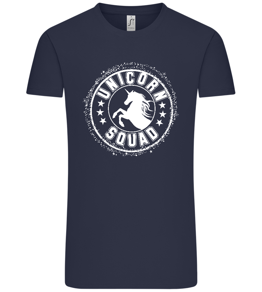 Unicorn Squad Logo Design - Comfort Unisex T-Shirt_FRENCH NAVY_front