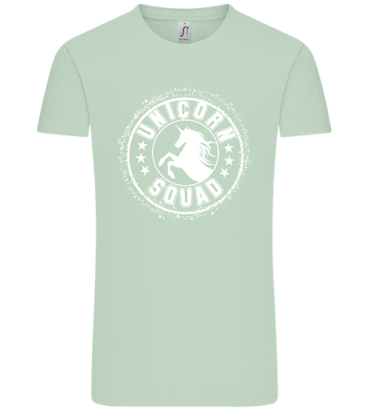 Unicorn Squad Logo Design - Comfort Unisex T-Shirt_ICE GREEN_front