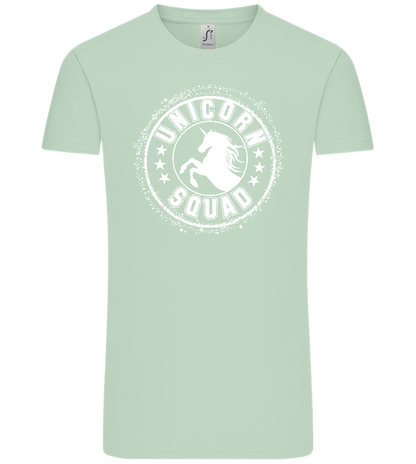 Unicorn Squad Logo Design - Comfort Unisex T-Shirt_ICE GREEN_front