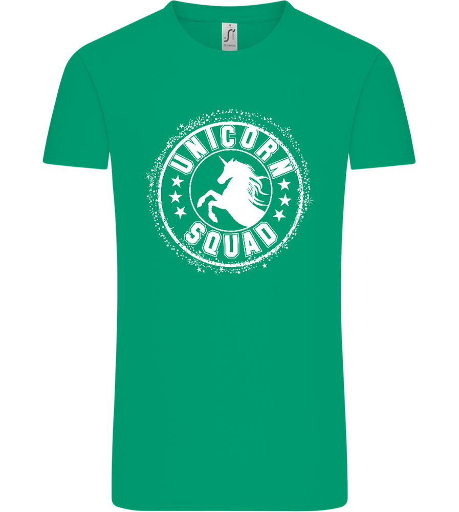 Unicorn Squad Logo Design - Comfort Unisex T-Shirt_SPRING GREEN_front