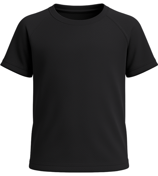 Performance kids sport t-shirt_BLACK_front