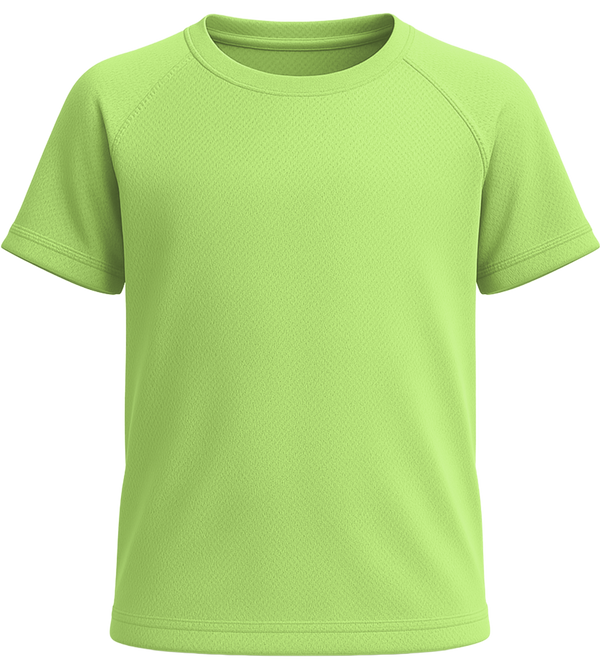 Performance kids sport t-shirt_NEON YELLOW_front