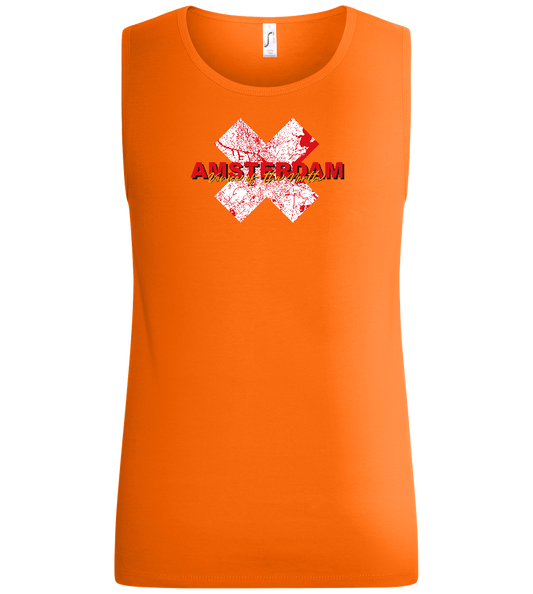 Venice of the North Design - Basic men's tank top_ORANGE_front