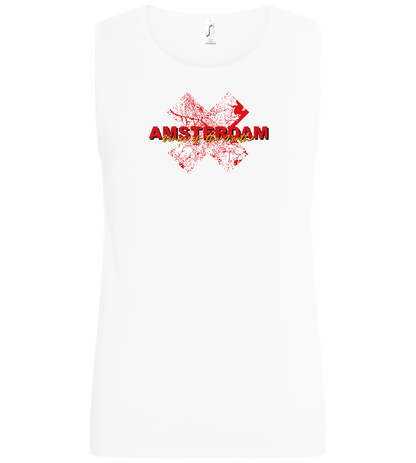 Venice of the North Design - Basic men's tank top_WHITE_front