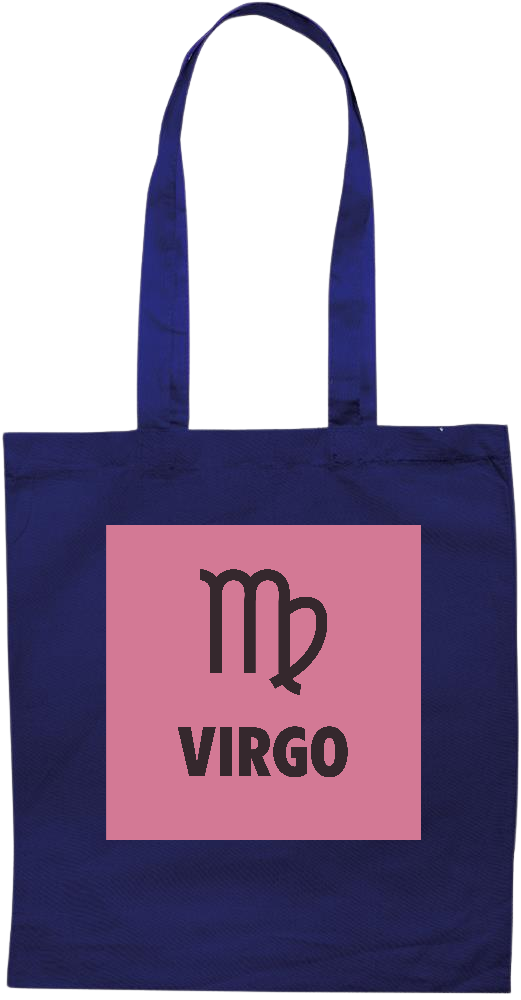 Zodiac Virgo Design - Essential colored event tote bag_BLUE_front