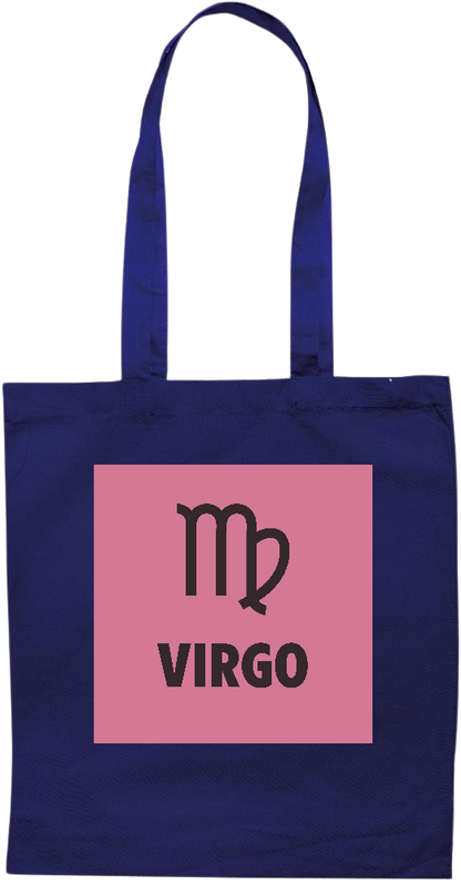 Zodiac Virgo Design - Essential colored event tote bag_BLUE_front