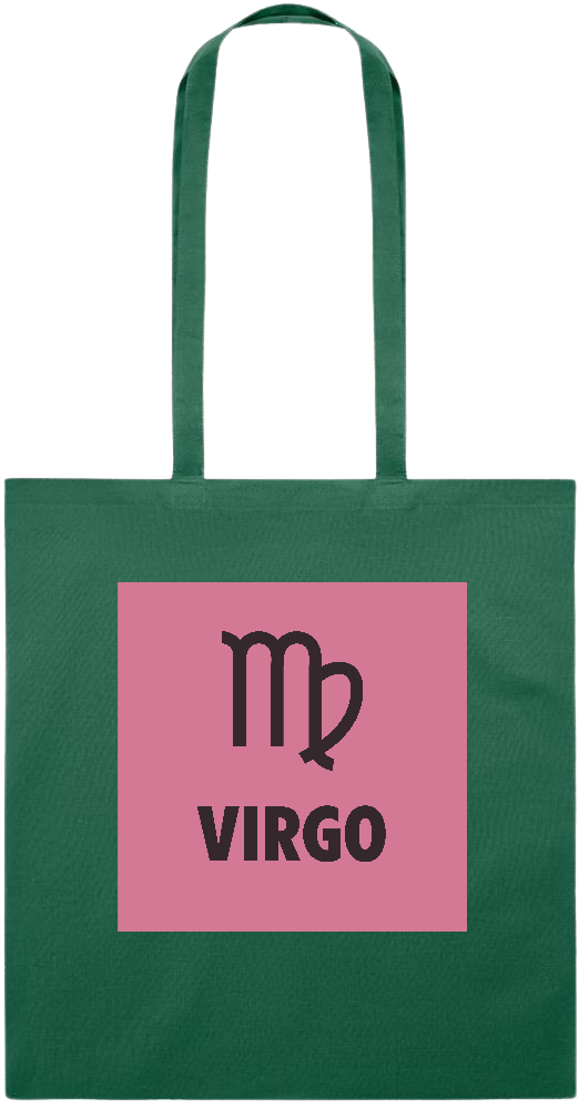 Zodiac Virgo Design - Essential colored event tote bag_DARK GREEN_front