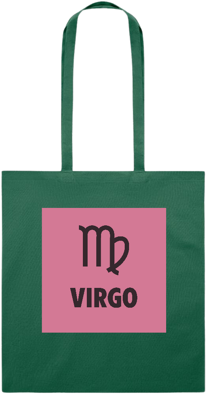 Zodiac Virgo Design - Essential colored event tote bag_DARK GREEN_front