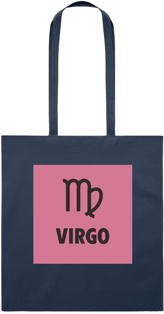 Zodiac Virgo Design - Essential colored event tote bag_FRENCH NAVY_front