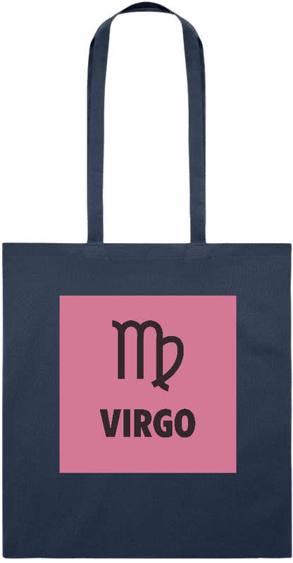 Zodiac Virgo Design - Essential colored event tote bag_FRENCH NAVY_front