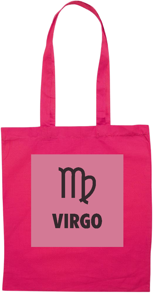 Zodiac Virgo Design - Essential colored event tote bag_FUCHSIA_front