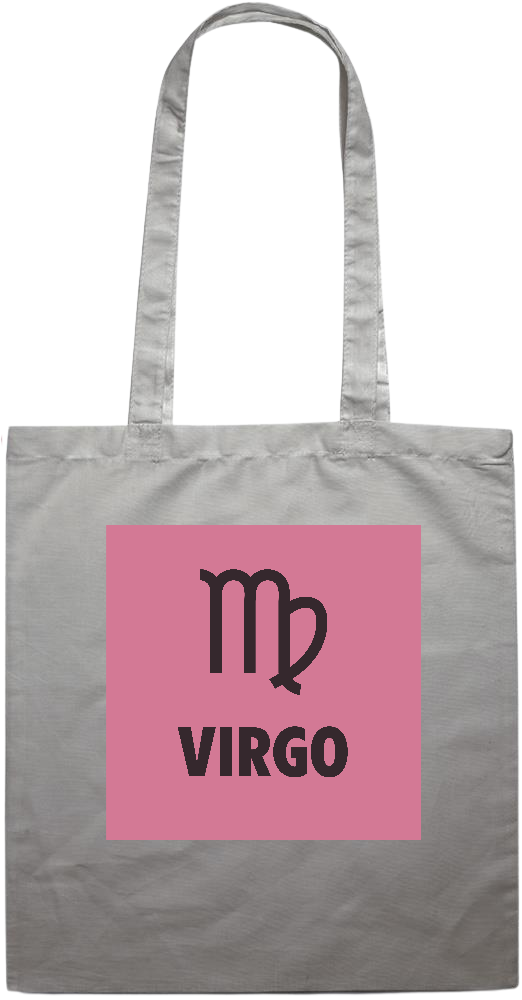 Zodiac Virgo Design - Essential colored event tote bag_GREY_front