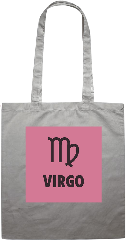 Zodiac Virgo Design - Essential colored event tote bag_GREY_front