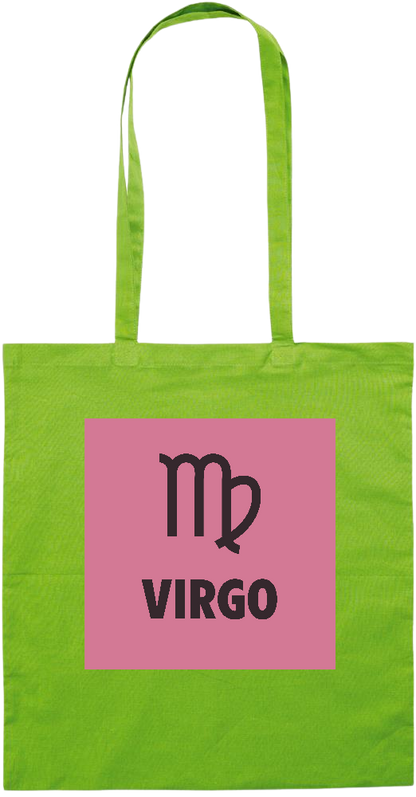 Zodiac Virgo Design - Essential colored event tote bag_LIME_front