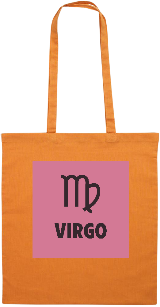 Zodiac Virgo Design - Essential colored event tote bag_ORANGE_front