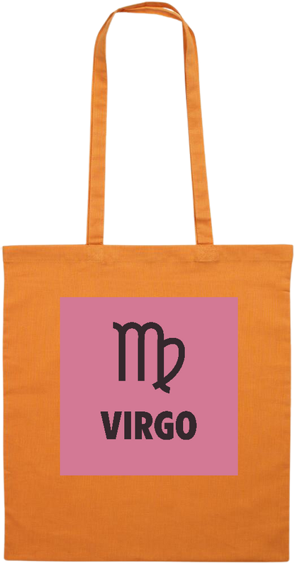 Zodiac Virgo Design - Essential colored event tote bag_ORANGE_front