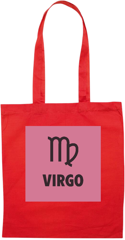 Zodiac Virgo Design - Essential colored event tote bag_RED_front