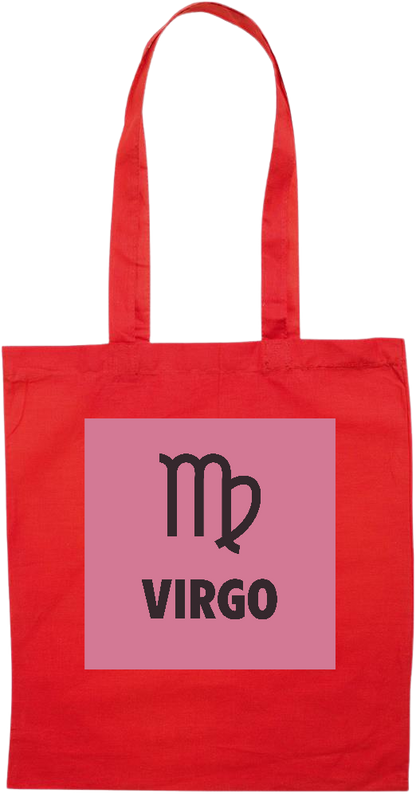 Zodiac Virgo Design - Essential colored event tote bag_RED_front