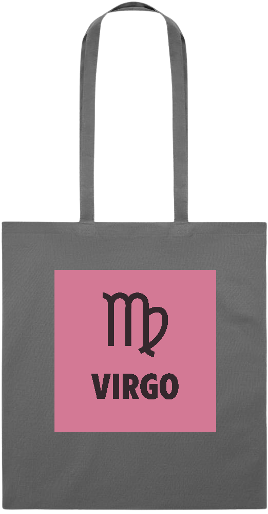 Zodiac Virgo Design - Essential colored event tote bag_STONE GREY_front