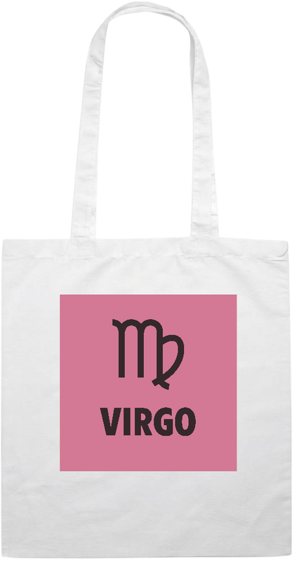 Zodiac Virgo Design - Essential colored event tote bag_WHITE_front