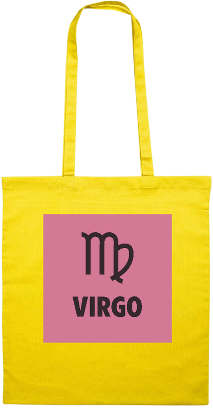 Zodiac Virgo Design - Essential colored event tote bag_YELLOW_front