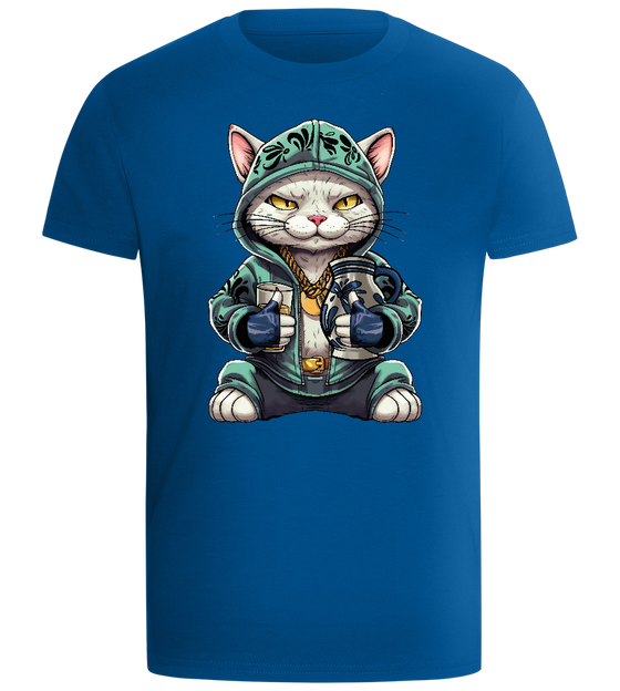 Gangsta Paws Design - Comfort boys fitted t-shirt_ROYAL_front