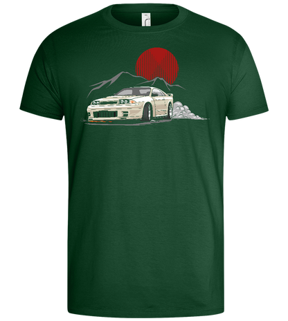 Retro Drift Car Design - Basic men's t-shirt_GREEN BOTTLE_front