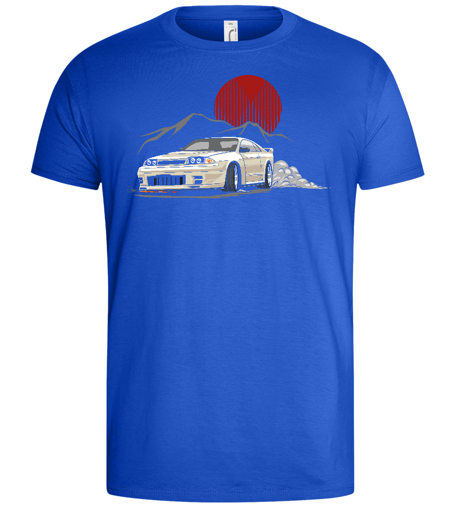 Retro Drift Car Design - Basic men's t-shirt_ROYAL_front