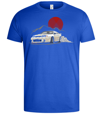 Retro Drift Car Design - Basic men's t-shirt_ROYAL_front