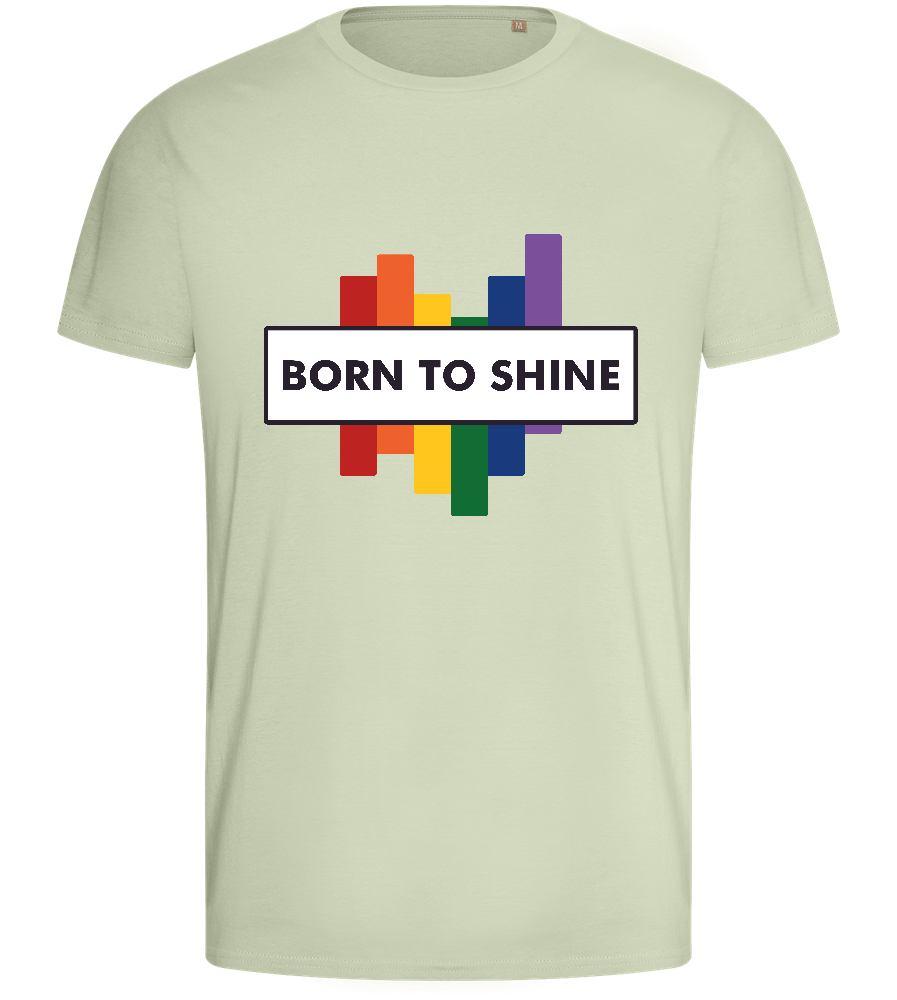 Born To Shine Rainbow Design - Basic men's fitted t-shirt_SILESTONE_front