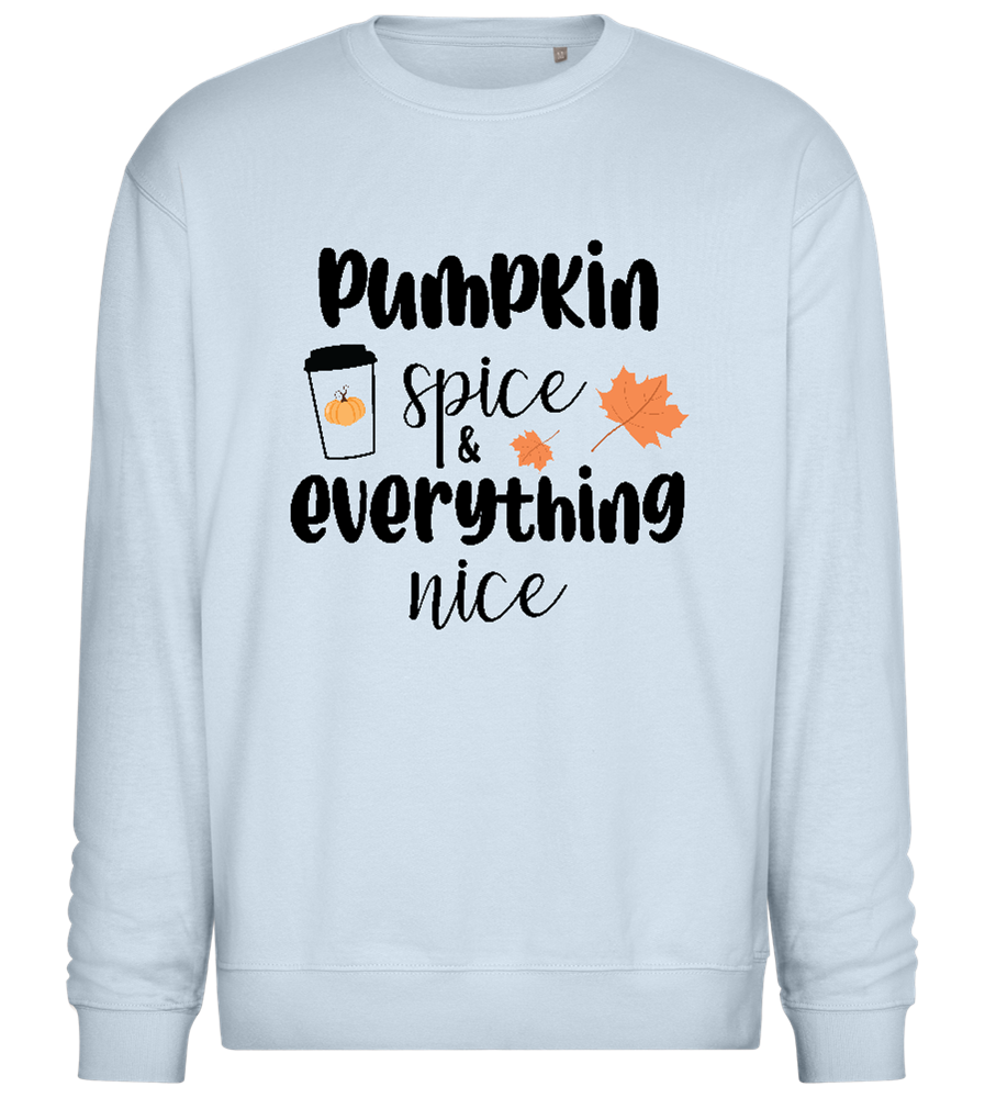 Pumpkin Spice Everything Nice Design - Comfort Essential Unisex Sweater_CREAMY BLUE_front